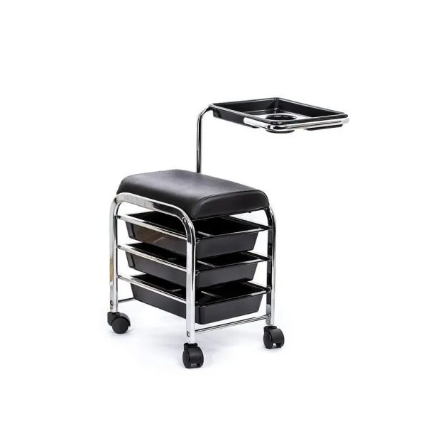 ziblin kiepe stolica za pedikuru s policom i 3 ladice crna.jpg